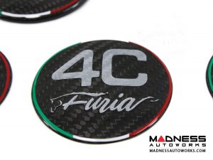 Alfa Romeo 4C Carbon Fiber Badge Cover Kit - Furia